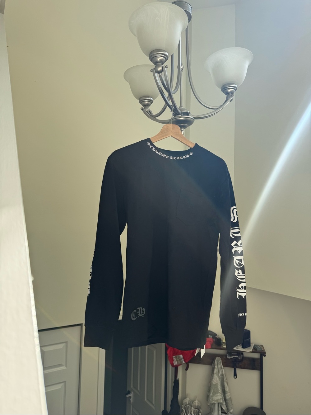 Black Long-Sleeve Chrome Hearts